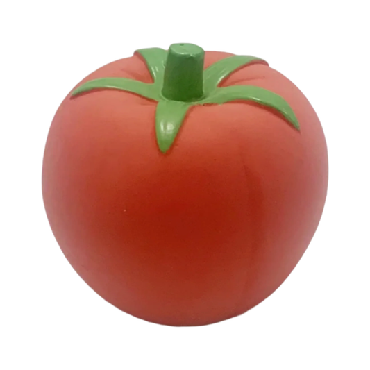 VeggiZoo Squeaky Tomato Latex Dog Toy