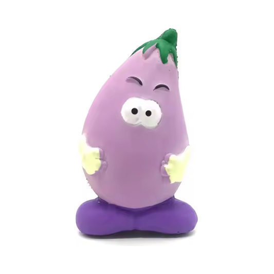 VeggiZoo Natural Latex Eggplant Dog Toy