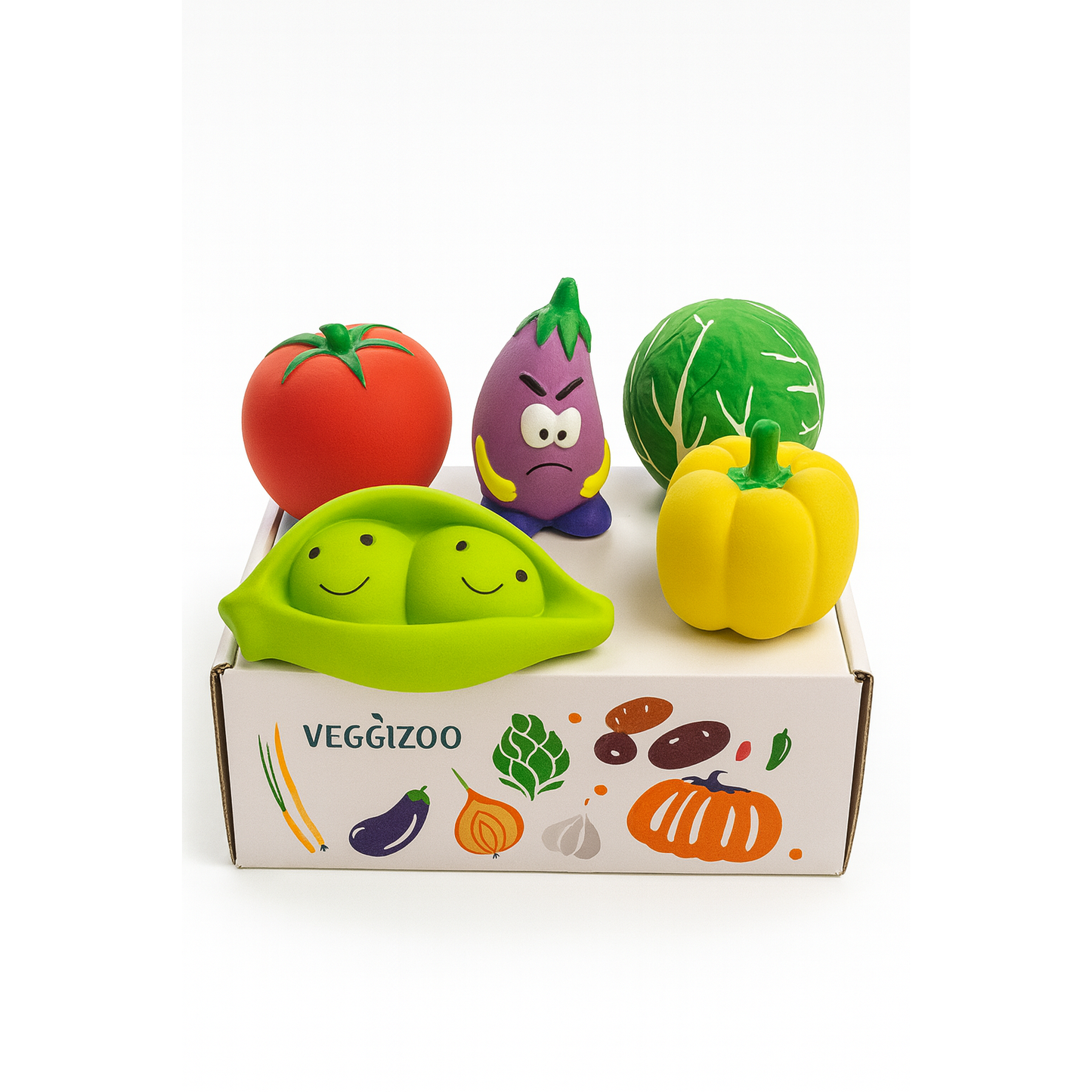 The Veggizoo Dog Toy  Garden Box--5 Toys